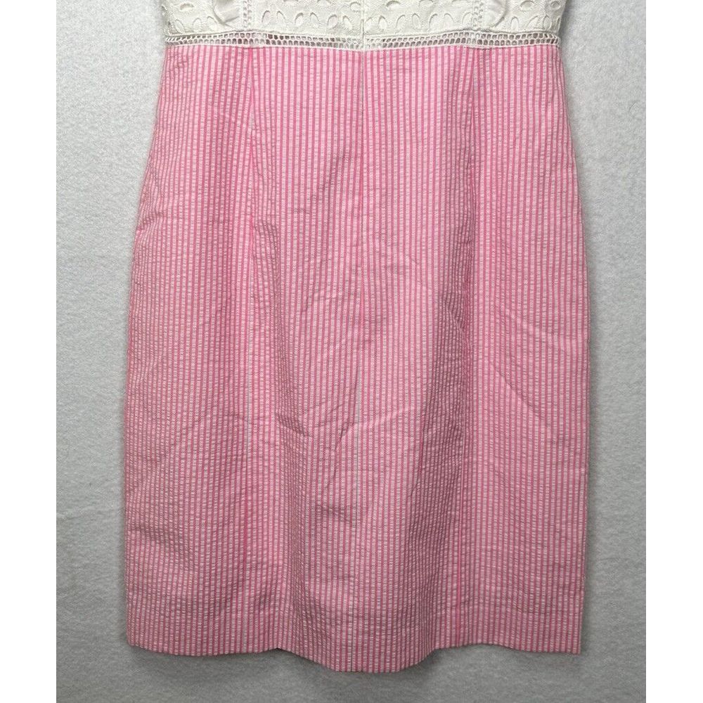 Lilly Pulitzer Maya‎ Shift Dress White & Pink Seersucker Size 0 NEW - Picture 6 of 12